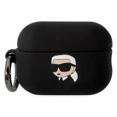 Karl Lagerfeld 3D Logo NFT Karl Head Silikonové pouzdro Airpods Pro 2 černé