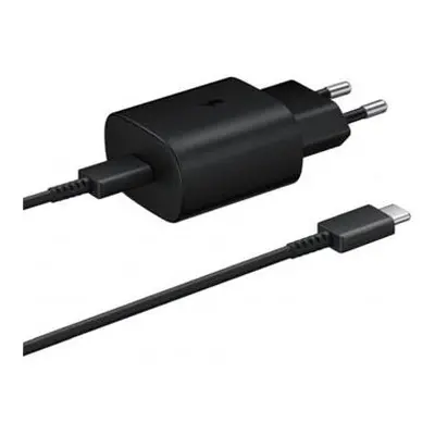 Samsung 25W USB-C cestovní nabíječka s kabelem černá (eko-balení)