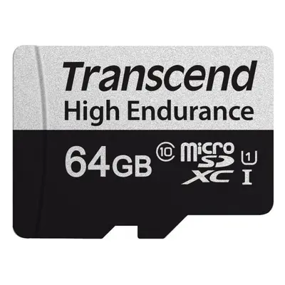 Transcend microSDXC UHS-I U1 64GB TS64GUSD350V Černá