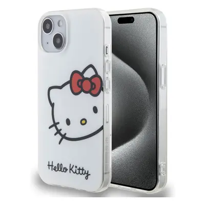 Hello Kitty IML Head Logo Kryt iPhone 13 bílý