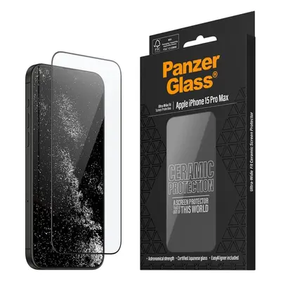 PanzerGlass Ceramic tvrzené sklo Apple iPhone 15 Pro Max s instalačním rámečkem