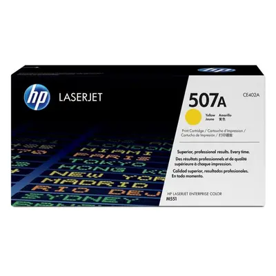 HP 507A Yellow LaserJet Toner Cartridge Žlutá