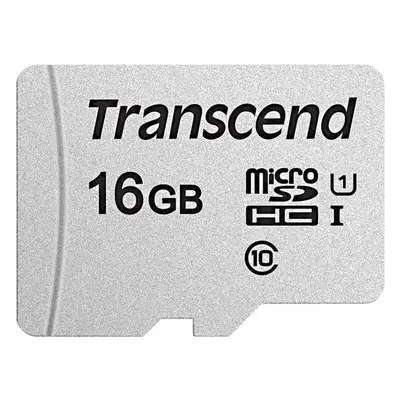 Transcend microSDHC 16GB UHS-I U1 TS16GUSD300S Stříbrná