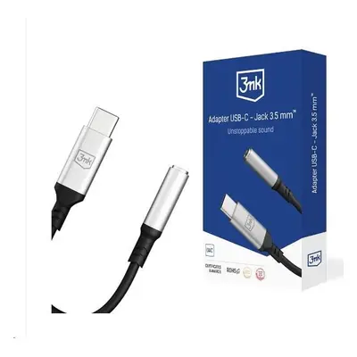 3mk Adaptér USB-C/Jack 3,5mm (samice) 0,15m černý