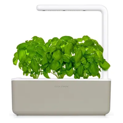 Click and Grow Smart Garden 3 chytrý květináč + 3ks kapslí se semínky bazalky béžový