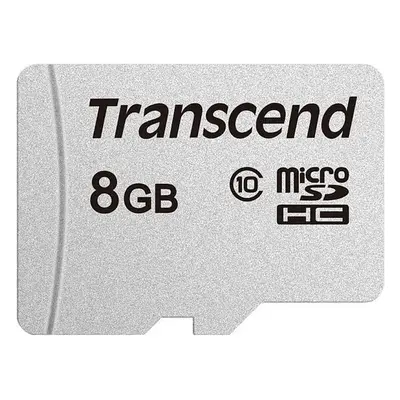 Transcend microSDHC 8 GB TS8GUSD300S Stříbrná