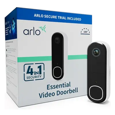 Arlo Essential (Gen.2) FHD bezdrátový bezpečnostní videozvonek, bílý Bílá