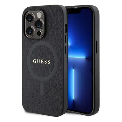 Guess PU Saffiano MagSafe kryt iPhone 15 Pro Max černý