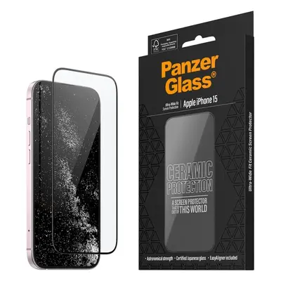 PanzerGlass Ceramic tvrzené sklo Apple iPhone 16/15 s instalačním rámečkem