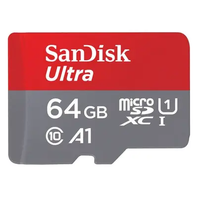 SanDisk MicroSDXC karta 64GB Ultra + adaptér SDSQUAB-064G-GN6MA