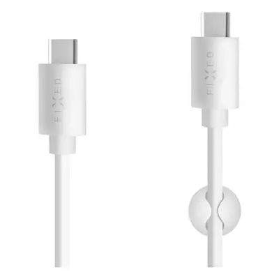 FIXED Dlouhý datový a nabíjecí USB-C kabel s konektorem USB-C, USB 2.0, 2 m Bílá