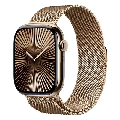 Apple Watch 49/46/45/44mm zlatý milánský tah S/M Zlatá