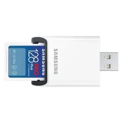 Samsung SDXC 128GB PRO PLUS + USB adaptér MB-SD128SB/WW Modrá