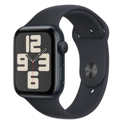 Apple Watch SE (2023) GPS 44mm sportovní silikonový řemínek temně inkoustový M/L Temně inkoustov