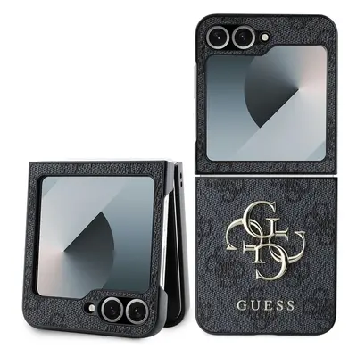 Guess PU 4G Metal Logo kryt Samsung Galaxy Z Flip 6 šedý