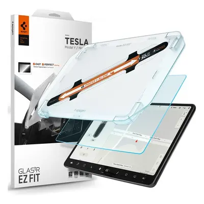 Spigen EZ Fit Anti Glare tvrzené sklo Tesla Model Y/3 čiré