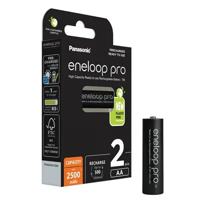 Panasonic Eneloop PRO AA 2ks 3HCDE/2BE Černá