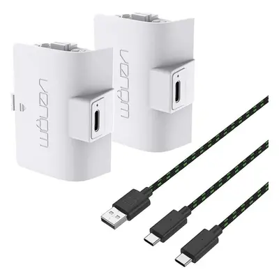 VENOM VS2874 Xbox Series S/X & One White High Capacity Twin Battery Pack + 3m kabel Bílá