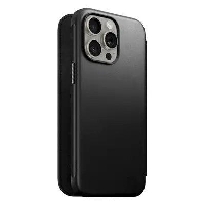 Nomad Modern Leather Folio, black - iPhone 15 Pro Max (NM01632085) Černá