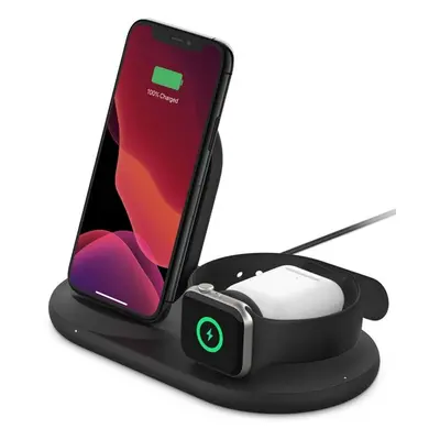 Belkin BOOST CHARGE 3v1 bezdrátová nabíjecí stanice černá