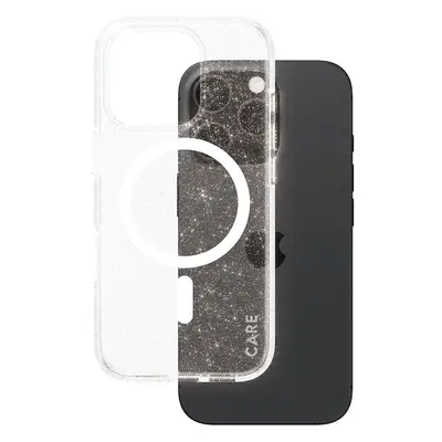 PanzerGlass® CARE kryt Apple iPhone 16 Pro MagSafe Star Lit třpitivý/bílý