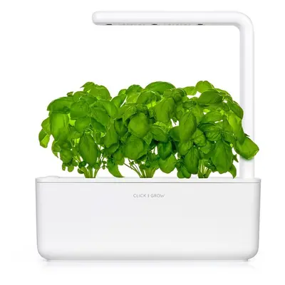 Click and Grow Smart Garden 3 chytrý květináč + 3ks kapslí se semínky bazalky bílý