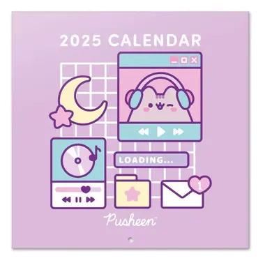 CurePink Oficiální nástěnný Pusheen 16 měsíců 30 x 30|60 cm [CP25015] 2025