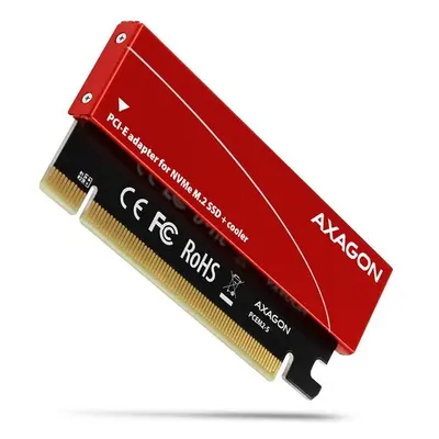 AXAGON PCEM2S PCIe x16 M.2 NVMe Mkey slot adaptér + pasivní chladič