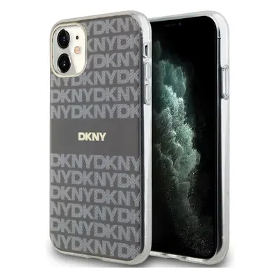 DKNY PC/TPU Repeat Pattern Tonal Stripe Magsafe kryt iPhone 11 béžový