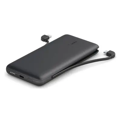 Belkin Boost Charge Plus USB-C PD PowerBanka, 10000mAh, s integrovanými kabely, černá