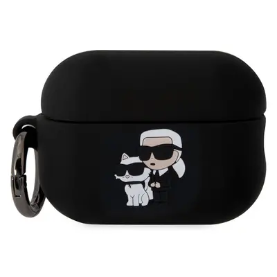 Karl Lagerfeld 3D Logo NFT Karl and Choupette pouzdro AirPods Pro 2 černé