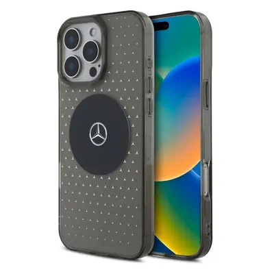 Mercedes PC/TPU Star Pattern MagSafe kryt pro iPhone 16 Pro Max černý