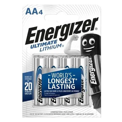 Energizer FR6/4BP Ultimate Lithium AA Stříbrná