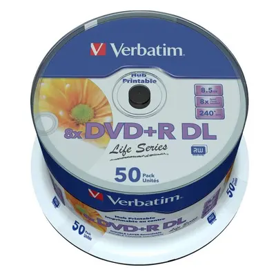 VERBATIM DVD+R dvouvrstvé 8.5GB 8X (50 ks)