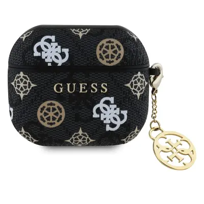 Guess PU 4G Peony Charm pouzdro pro AirPods 3 černé