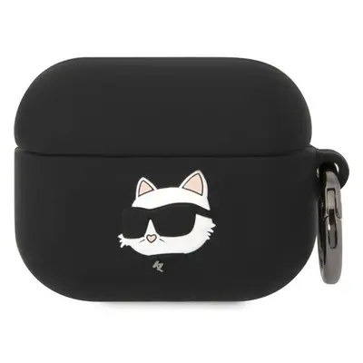 Karl Lagerfeld 3D Logo NFT Choupette Head Silikonové pouzdro Airpods Pro černé