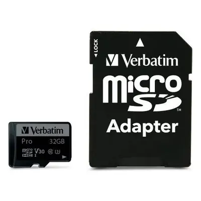 Verbatim Pro MicroSDHC 32GB (Class 10) + SD adaptér