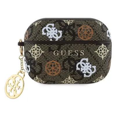 Guess PU 4G Peony Charm pouzdro pro AirPods Pro 2 hnědé