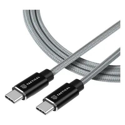 Tactical Fast Rope Aramid Cable USB-C/USB-C (100W 20V/5A) 1m šedý