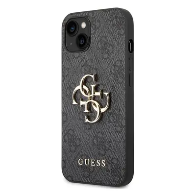 Guess PU 4G Metal Logo kryt iPhone 14 Plus šedý