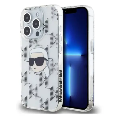 Karl Lagerfeld IML Electroplated Karl Head zadní kryt iPhone 15 Pro čirý