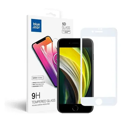 Smarty 5D Blue Star tvrzené sklo Apple iPhone 7/8/SE (20/22) bílé