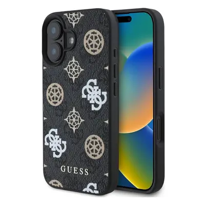 Guess PU 4G Peony MagSafe kryt iPhone 16 černý