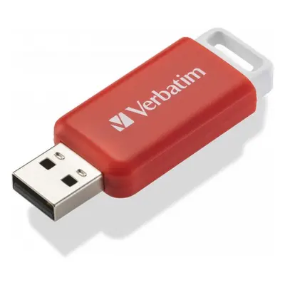 VERBATIM Flash Disk 16GB DataBar USB 2.0 Drive, červený Červená