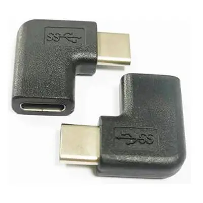 PremiumCord Adaptér USB-C/male - C/female zahnutý 90°