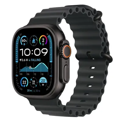 Apple Watch Ultra 2 (2024) 49mm Černý titan s černým oceánským řemínkem