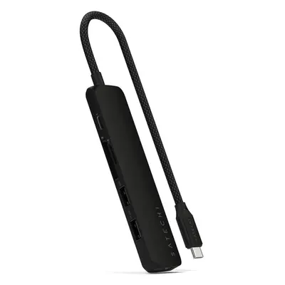 Satechi 6v1 USB-C Slim víceportový adaptér černý Černá