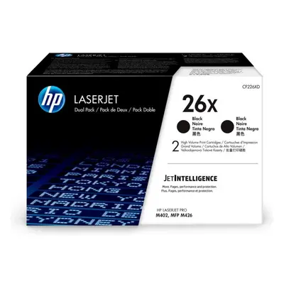 HP 26X Black 2-pack LJ Toner Cartridge Černá