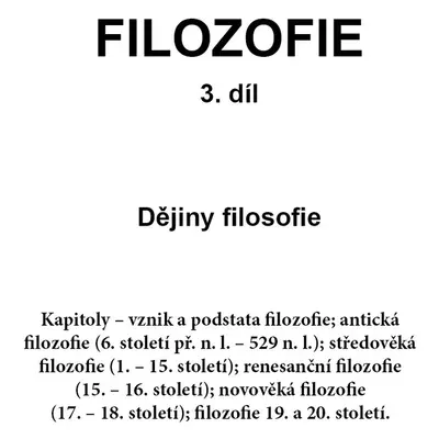 FILOZOFIE 3. díl