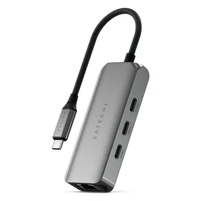 Satechi 4v1 USB-C hub s 2,5 gigabitovým Ethernetem vesmírně šedý Vesmírně šedá